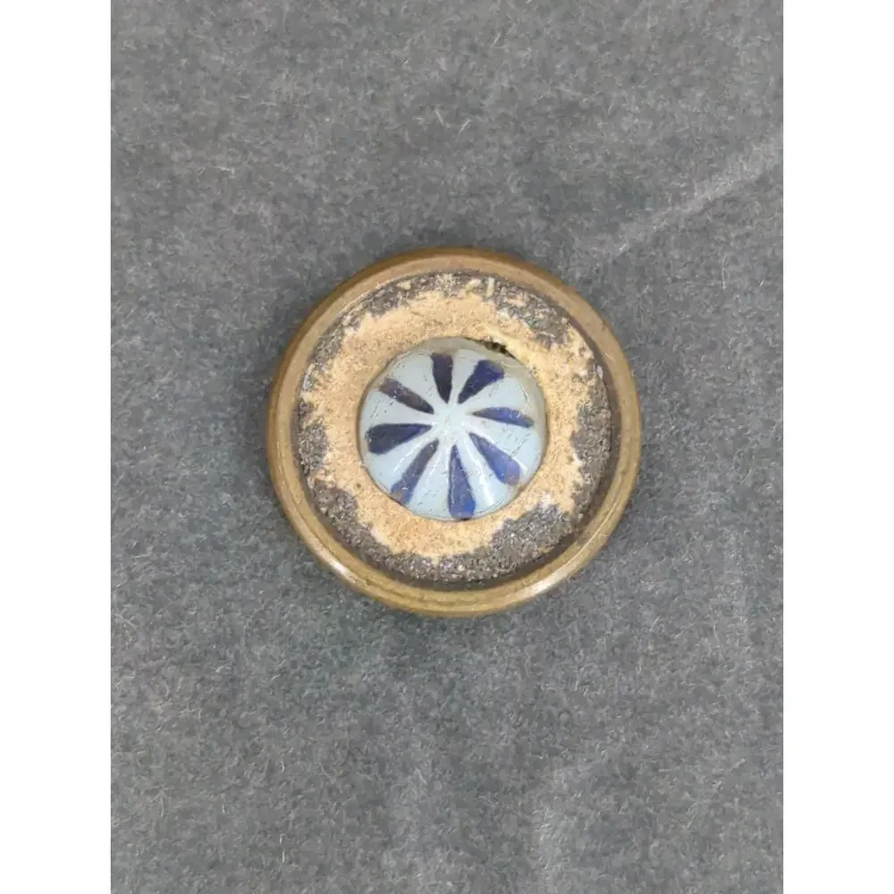 LOT VV of 10 Antique Vintage Victorian Brass Mixed Materials Buttons ESTATE FIND